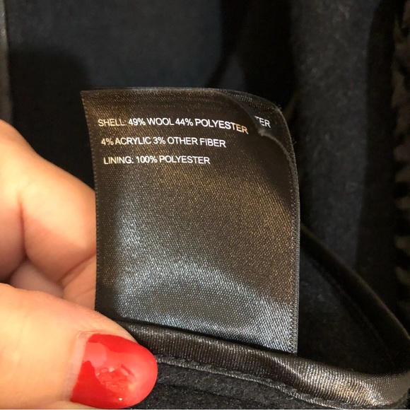 Laundry by Shelli Segal Woman’s Black Wool Blend Coat Size M - Picture 5 of 11